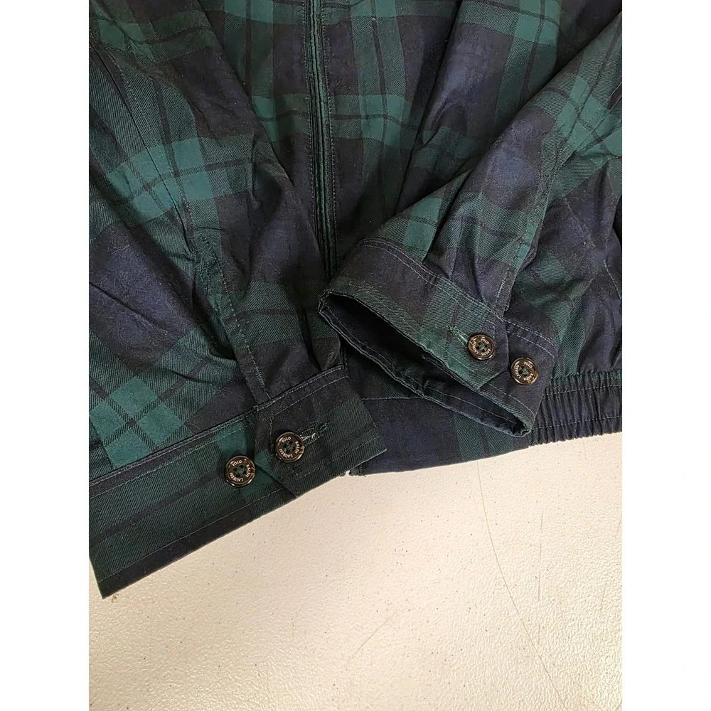 Polo Ralph Lauren Mens Blackwatch Plaid Harrington Jacket XL Zip Bomber Logo